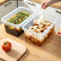 时光旧巷保鲜盒家用大容量食品级生腌盒冰箱带盖泡菜密封盒腌菜鸡爪收纳盒