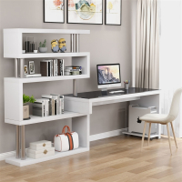 书桌书架组合书柜一体家用简易学习桌古达办公桌子写字台电脑桌子卧室