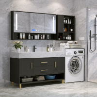 定制一体阳台洗衣机柜伴侣浴室柜组合古达卫浴家具洗漱台大理石洗手洗脸盆柜
