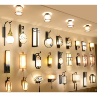 新中式壁灯CIAA客厅中国风卧室书房背景墙壁灯现代简约走廊过道楼梯灯