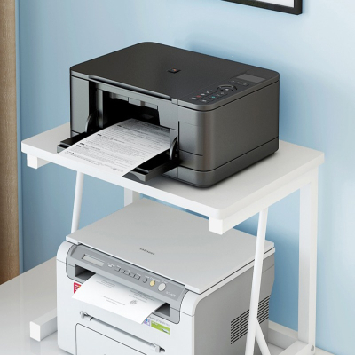 家用电脑桌上打印机架子古达办公桌面置物架省空间小型创意多层收纳架