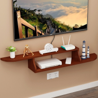 墙上置物架隔板古达客厅电视背景墙装饰架壁挂电视柜卧室机顶盒子搁板
