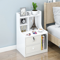 带锁床头柜简约现代简易置物架古达出租房轻奢小型储物卧室床边小柜子
