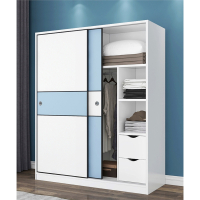 衣柜古达家用卧室推拉门储物柜简易组装小户型出租房用儿童大衣橱
