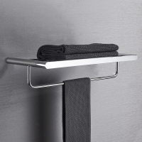 浴巾架浴室双层毛巾架古达60cm卫生间毛巾置物架酒店别墅卫浴挂件