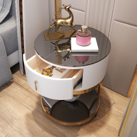 定制轻奢床头柜简约现代古达皮质床边几柜欧式储物柜网红置物架小户型