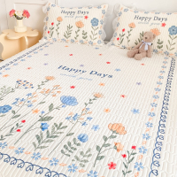 ins夏季乳胶凉席三件套床裙款1.5米可水洗折叠家用空调席子