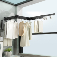 东映之画折叠晾衣架墙壁挂式室内飘窗外家用阳台隐形凉衣杆伸缩晒被子