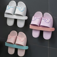 东映之画浴室免打孔拖鞋架卫生间壁挂式沥水置物架简易门口拖鞋收纳架