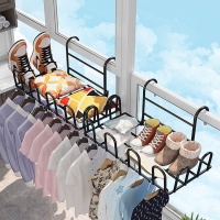 东映之画阳台晒鞋架防盗窗护栏杆窗户窗台室外晾晒凉鞋架子窗外晾衣架