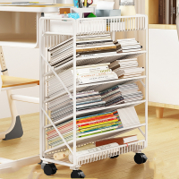 东映之画可移动桌边收纳架小书架教室课桌旁学生学习书本带轮置物架书立架
