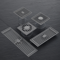 东映之画枪灰色不锈钢地漏芯卫生间浴室长条淋浴洗衣机下水道2005