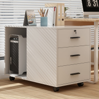 古达办公室文件柜木质带锁储物柜多抽屉主机柜桌下办公置物柜移动边柜