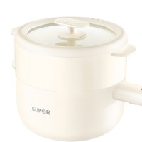苏泊尔(SUPOR)H20YKX40A迷你电煮锅小电锅小蒸锅电炖锅电火锅1.6L学生宿舍煮面单身小煮锅带蒸笼
