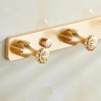 白色加金色衣钩后钩太空铝香槟金挂钩衣柜钩衣帽钩挂件