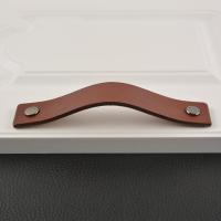 植鞣真皮拉手衣柜橱柜抽屉皮拉手现代简约北欧皮革把手柄