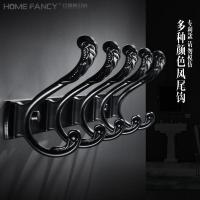 免挂钩壁挂欧式挂衣钩架客厅墙上口卧室试衣间玄关打孔黑色衣服