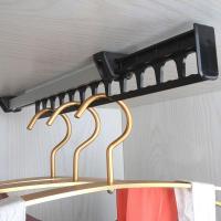 衣柜顶装挂衣杆挂衣器推拉伸缩挂衣架衣帽间衣橱里的浅衣柜内横杆