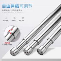 2018衣柜不锈钢挂衣杆伸缩杆打孔衣橱柜内柜子里的挂衣服晾衣架横