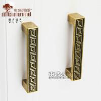 润辉高端拉手新中式黄古铜色拉手简约中式拉手仿古把手古铜色