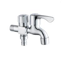 九牧王洗衣机水龙头家用加长一进二出单冷全铜多功能一分二专用