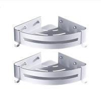 卫生间三角置物架浴室壁挂墙角收纳篮洗漱台转角蓝金色黑色免打孔