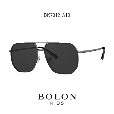 BOLON暴龙儿童太阳镜2021新款双梁飞行员款潮流墨镜男童BK7012
