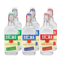 永丰牌 北京二锅头 清香型白酒(出口型小方瓶)永丰二锅头 42度500ml*6瓶 红蓝绿标混色 新包装发货
