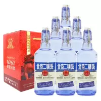 永丰牌 北京二锅头(出口型小方瓶)蓝瓶42度 整箱装 500ml*6瓶 清香型白酒 新包装发货