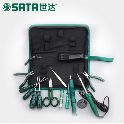 世达(SATA)五金工具电子维修组套电工家用螺丝刀扳手套筒组合套装03710
