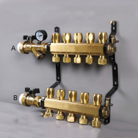 古达大流量地暖分水器地暖家用地热分水器一体地暖管集分水器总成