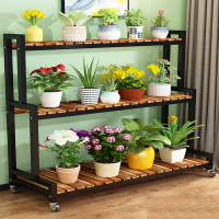 古达木质铁艺花架客厅布置多层户外落地阶梯架多肉阳台置物架花盆架子