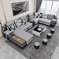 古达布艺沙发家用现代大小户型科技布沙发客厅乳胶凉席多功能摆放