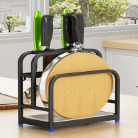 古达加厚不锈钢刀架刀座砧板架案板菜刀架子厨房置物架壁挂刀具收纳架