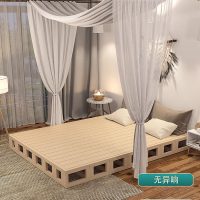 榻榻米床架子原木排骨架古达木质硬板地台床日式落地民宿矮床
