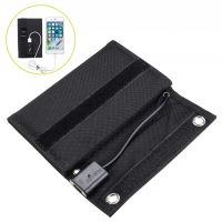 太阳能板便携式家用6折叠包手机电池宝古达野外应急快充电器电源板_黑色20W