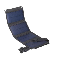 太阳能板便携式家用6折叠包手机电池宝古达野外应急快充电器电源板_黑色10W