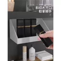 卫生间镜柜收纳盒壁挂式免打孔古达家用洗漱台化妆品美瞳卸妆棉置物架