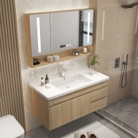 古达现代智能浴室柜组合小户型卫生间洗脸洗漱台柜卫浴陶瓷一体盆