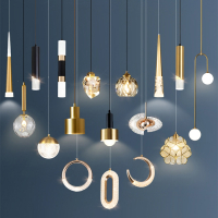 古达轻奢卧室床头吊灯现代简约装饰创意艺术单个主卧长吊线小吊灯