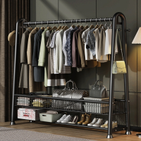 简易衣帽架可移动晾衣架落地室内房间挂衣架子家用卧室衣服收纳架