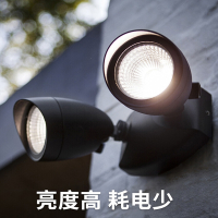 户外大功率双头射灯室外庭院灯景观路灯车库花园阳台壁灯