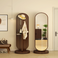 旋转穿衣镜全身落地镜家用卧室挂衣帽架镜子一体试衣镜立式可移动