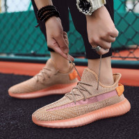 莆田椰子350高品质男鞋运动跑步鞋飞织夜光椰子鞋满天星海盐绿男士透气休闲鞋男潮流学生鞋兵马俑350V2