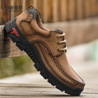 熠步骆驼男鞋秋冬透气男士户外运动休闲鞋登山徒步皮鞋爸爸鞋