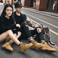 熠步骆驼男鞋靴子经典款男靴高帮情侣大靴