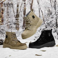 熠步骆驼男鞋科技热量石墨烯加热情侣户外马丁靴(产品)