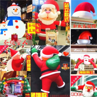 法耐定制充气发光圣诞节气模爬墙圣诞老人雪人卡通定制商场美陈装饰气模型