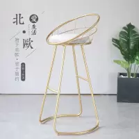 现代家用简约吧椅吧台椅法耐高脚凳吧台凳北欧高脚椅子靠背酒吧凳子