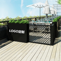 围栏栅栏法耐户外园艺围栏商业街绿化咖啡厅铁艺隔断护栏篱笆定制